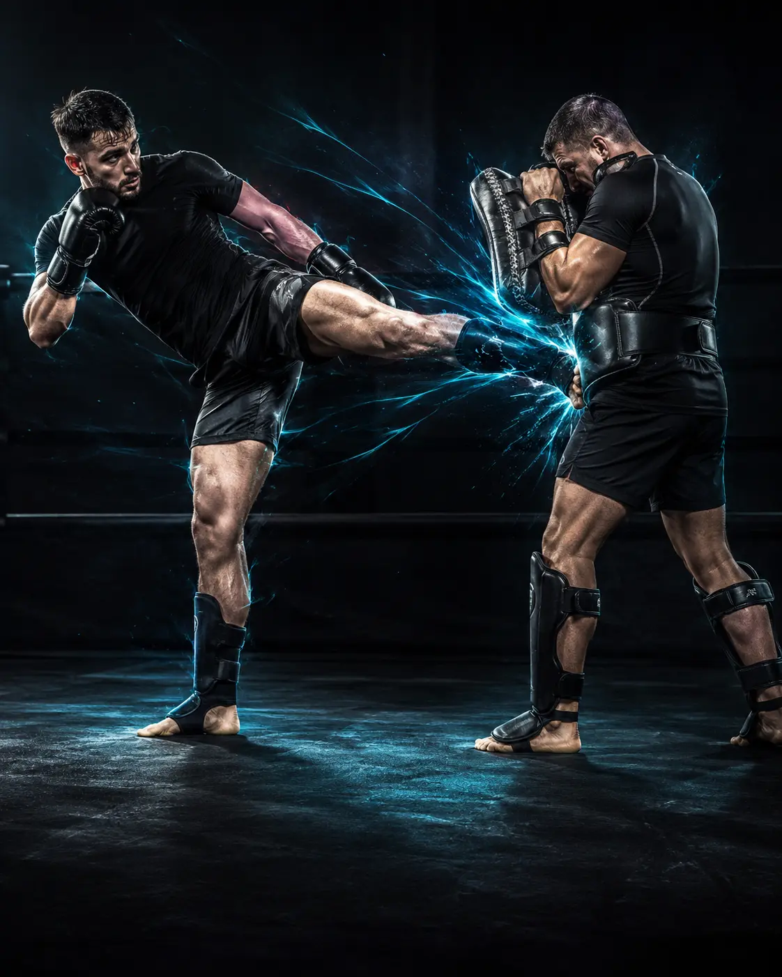 Illustration d'un entraînement de Kick-boxing